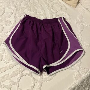 Nike Purple and White Athletic Shorts